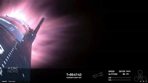 See the moment SpaceX's Starship re-entered Earth's atmosphere | CBC.ca