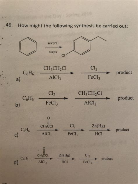 Solved 46. How might the following synthesis be carried out: | Chegg.com