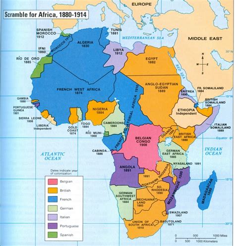 Africa’s colonization by European empires,... - Maps on the Web