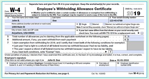 Sample Of W 4 2021 Filled Out - 2022 W4 Form