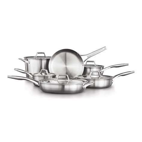 Calphalon Premier Stainless Steel 11 Piece Cookware Set & Reviews | Wayfair