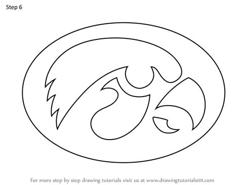 Learn How to Draw Iowa Hawkeyes Logo (Logos and Mascots) Step by Step ...