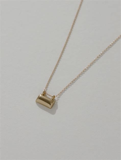 Gold Small Brick Necklace