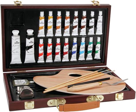 Darice Studio 71 Oil Painting Art Set with Wood Box, 27 Pieces ...