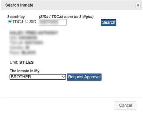 TDCJ Visitation Application Access Instructions