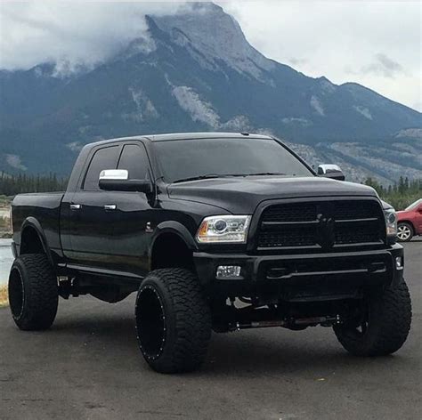 Blacked out ram 2500 Cummins turbo diesel mega cab huge, lifted ...