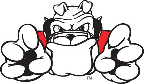 Football Bulldog Drawing | Georgia Bulldogs Mascot Logo - NCAA Division ...