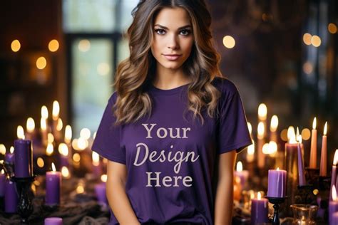 Halloween Mockup - Purple T-shirt Graphic by Lara' s Designs · Creative ...