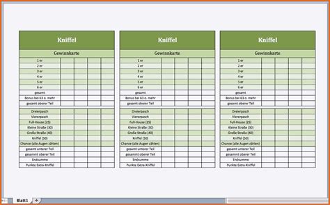 Atemberaubend Kniffel Vorlage Excel - Kostenlos Vorlagen | #81494