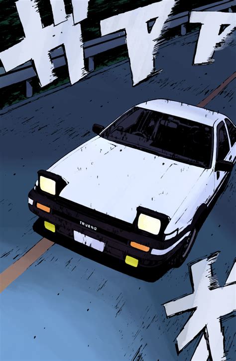 Initial D manga {colourized} by DaPootisBird on DeviantArt