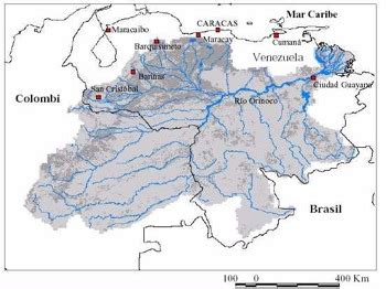 South America Map Orinoco River - Little Pigeon River Map