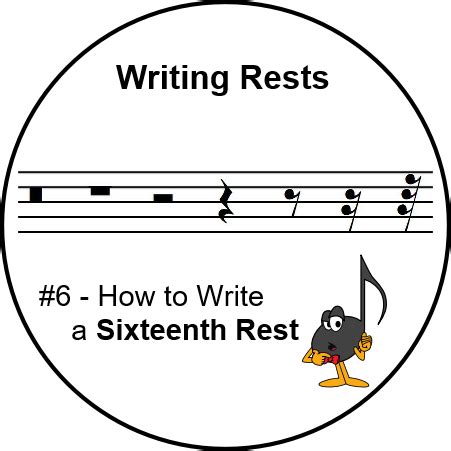 Writing Rests #6 - Sixteenth Rest - Ultimate Music Theory