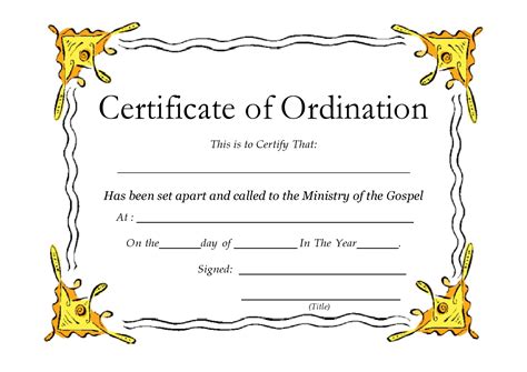 38 Ordination Certificate Templates (Free Printables)