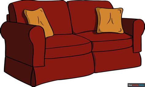 How To Draw A Sofa Chair | Baci Living Room