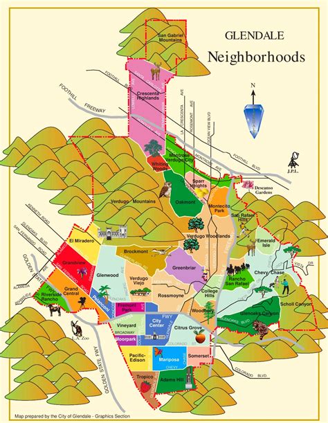 Glendale tourist map - Ontheworldmap.com