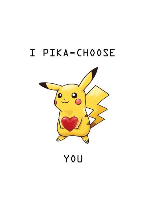 I Pika-choose You Pikachu Pokemon Anniversary Card | Etsy Australia ...