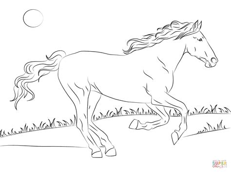 Beautiful Mustang Horse coloring page | Free Printable Coloring Pages ...