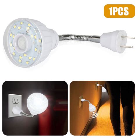 2/1pcs Plug-in LED Motion Sensor Night Light, TSV White LED Nightlight ...