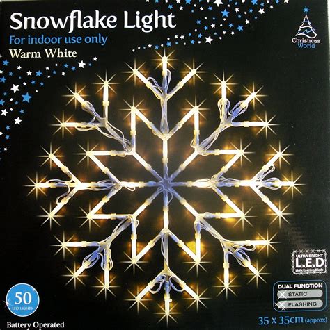 WARM WHITE SNOWFLAKE WINDOW LIGHT CHRISTMAS XMAS LED LIGHT- Buy Online ...