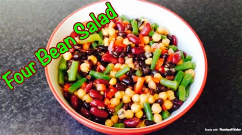 Healthy four bean salad - YouTube