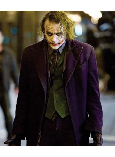 Joker The Dark Knight Heath Ledger Purple Cotton Coat