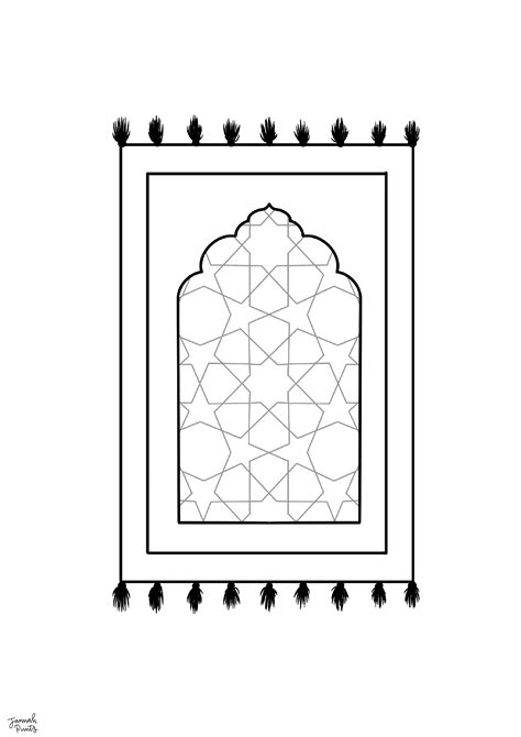 Prayer mat colouring page - Ilmbank