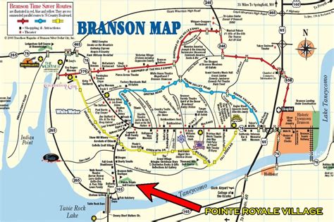 Printable Large Print Map Of Branson Mo