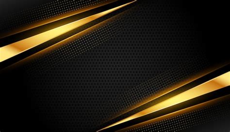 Fondo de lujo premium brillante negro y dorado | Vector Gratis