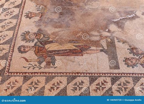 Mosaics of the Villa Romana Del Casale, Piazza Armerina Stock Photo ...