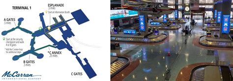 Terminal 1 Las Vegas airport map | Harry Reid (Mccarran) airport gate map