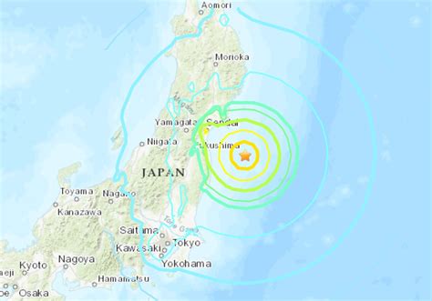 Major M7.1 earthquake strikes off Fukushima, Japan on February 13, 2021 ...