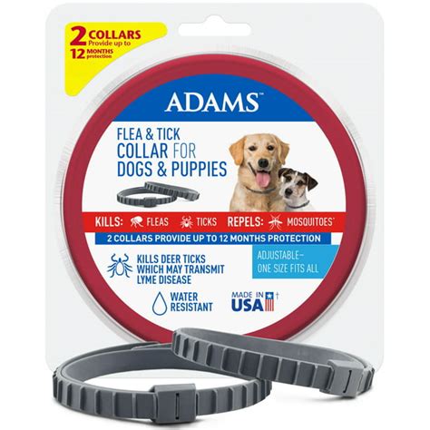 Adams Flea & Tick Collar for Dogs and Puppies, 2 pack in grey color ...