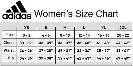 adidas yoga pants size chart women