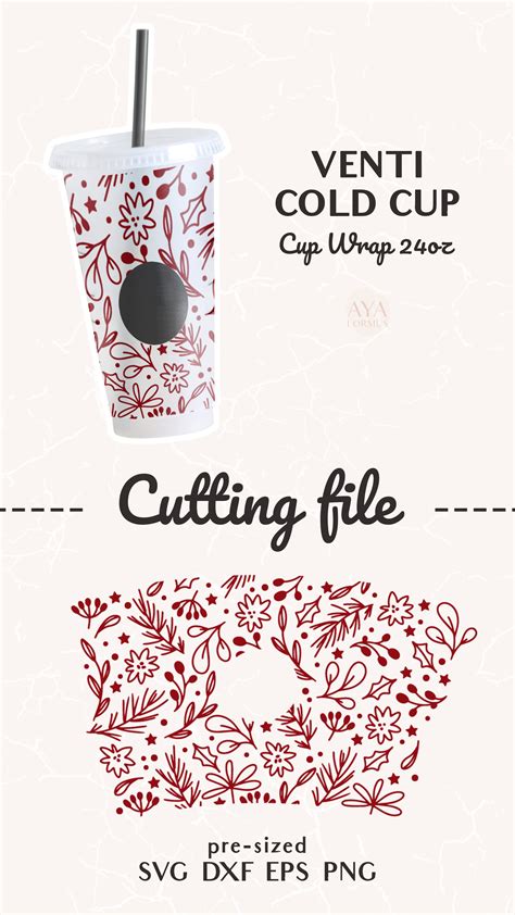 Christmas wrap svg, Xmas Cup wrap svg, 24oz tumbler wrap svg