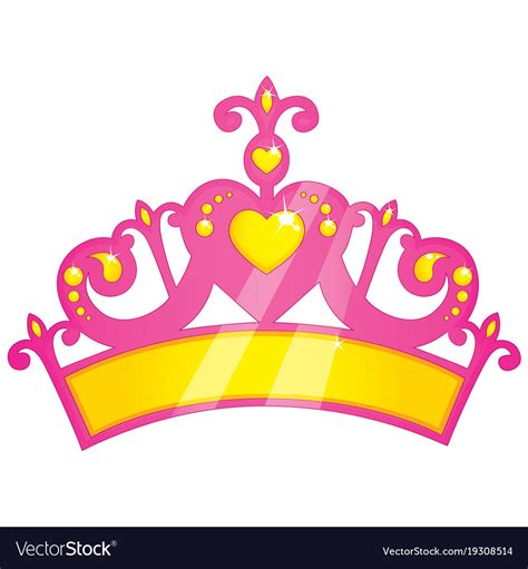 Purple princess crown Royalty Free Vector Image