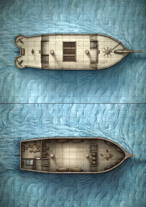 boat battlemaps - dnd post | Ship map, Tabletop rpg maps, D d maps