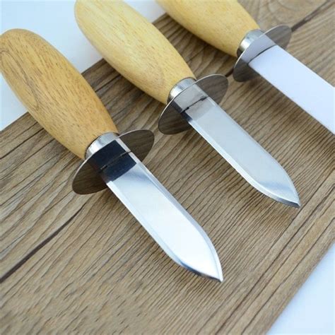 16cm Length Oyster Shucking Knife With Wooden Handle Stainless Steel ...