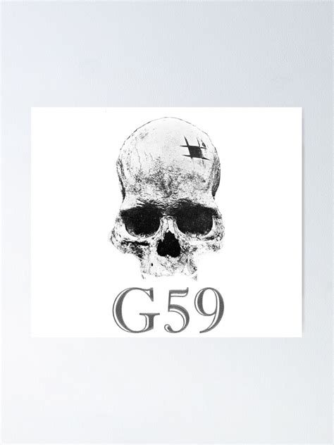 "G59 Skull logo" Poster for Sale by AlohaJohnny | Redbubble