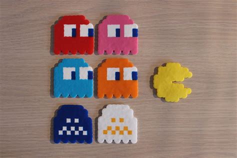 Amazon.com: Pac-Man & Ghosts Pixel Art Bead Sprites from the Pac-Man ...