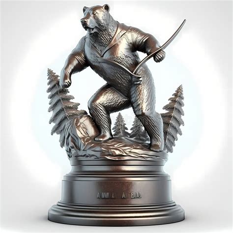 Wild Bear Hunter Trophy. Generative AI Stock Illustration ...