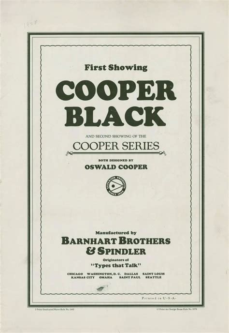 Cooper Black Turns 100 | Newberry Library