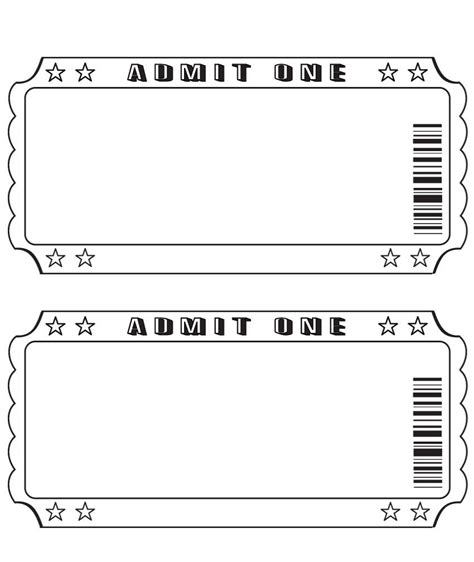 Free Printable Ticket Templates