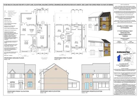 Architectural drawings plans planning permission