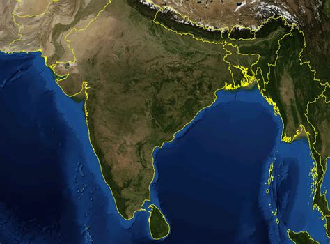 india-satellite-map - Maps of India