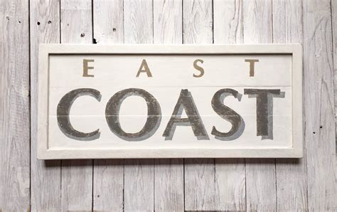 East Coast Wooden Sign East Coast Decor Beach House Decor - Etsy