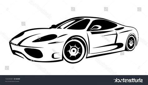 Sports Car Outline Vector at Vectorified.com | Collection of Sports Car ...