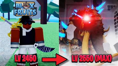 We Go From Lvl 2450 To NEW MAX lvl 2550 In Blox Fruits Update 20 - YouTube