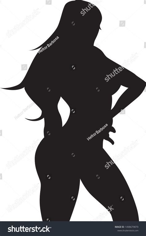 Vector Silhouette Gorgeous Model Posing Stock Vector (Royalty Free ...