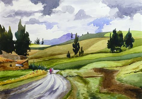 Landscape Watercolor Painting