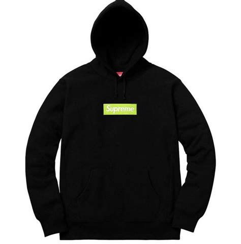 Classic Box Logo Hoodie Black Lime – Hype Panda